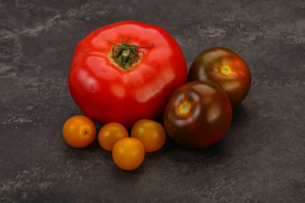 Mistura Madura Tomate Vermelho Amarelo Cumato — Fotografia de Stock