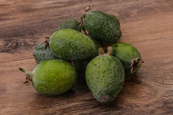 Fruta Tropical Verde Dulce Orgánica Feijoa — Foto de Stock