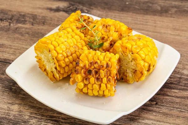 Grilled Hot Corn Oil Salt — Stock Photo, Image