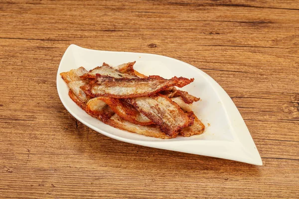 Roasted Juicy Pork Bacon Plate — Stock Photo, Image