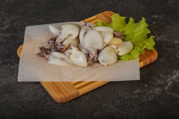 Raw Seafood Cuttlefish Cooking Board — Stock Photo, Image