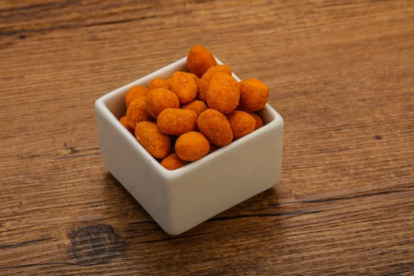 Spicy Bbq Peanut Heap Bowl — Stock Photo, Image