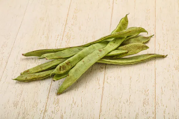 Cocina Vegana Montón Judías Verdes Para Cocinar — Foto de Stock