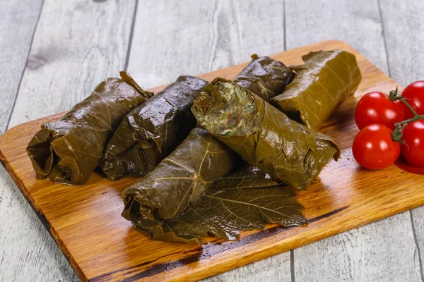 Dolma Relleno Con Carne Hojas Uva —  Fotos de Stock