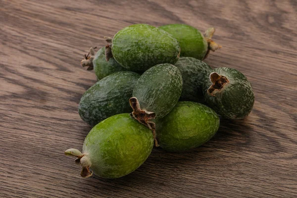 Fruta Tropical Verde Dulce Orgánica Feijoa — Foto de Stock