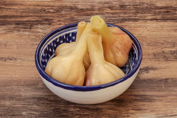 Marinated Young Garlic Bowl — Stock Photo, Image