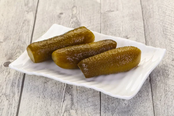 Pickled Homemade Cucumbers Bowl — Stock Photo, Image