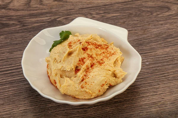 Veganská Strava Humus Paprikou — Stock fotografie