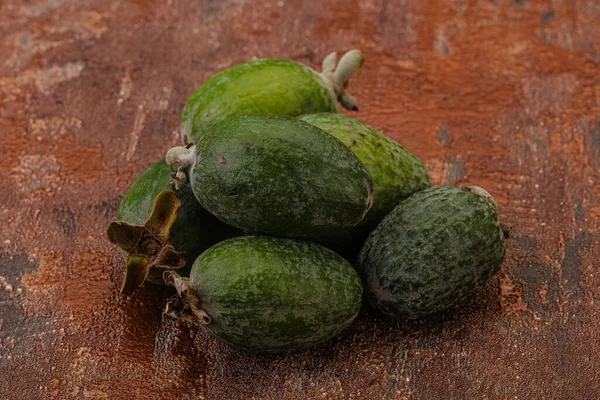 Fruta Tropical Verde Dulce Orgánica Feijoa — Foto de Stock