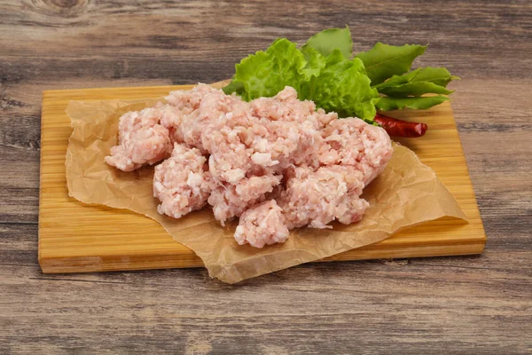 Hausgemachtes Schweinehackfleisch Zum Kochen Bereit — Stockfoto