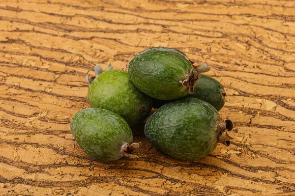 Fruta Orgânica Doce Verde Tropical Feijoa — Fotografia de Stock