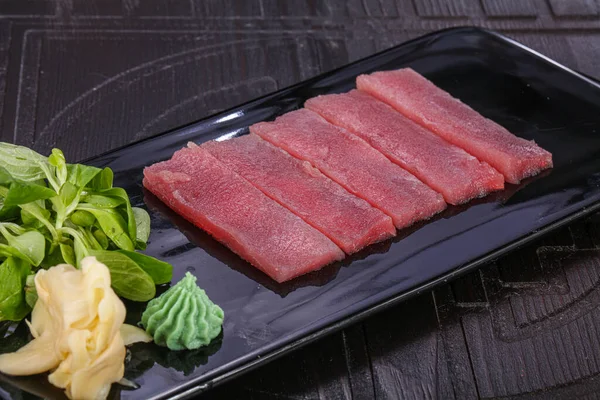 Japanische Küche Sashimi Mit Rohem Thunfisch — Stockfoto