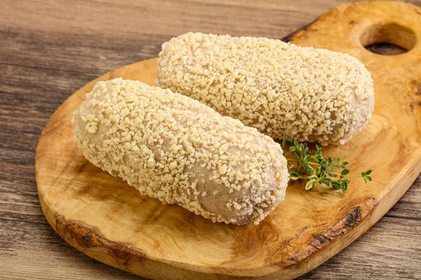 Fırında pişmemiş tavuk pirzolası.