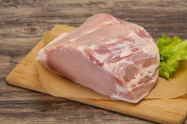 Pedaço Carne Porco Cru Pronto Para Cozinhar — Fotografia de Stock