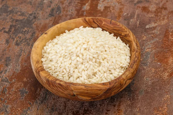 Arroz Arborio Cru Para Risoto Italiano — Fotografia de Stock