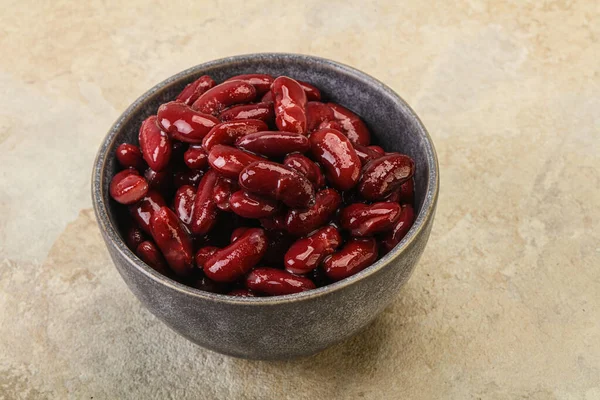 Rim Vermelho Cozido Lata Tigela — Fotografia de Stock