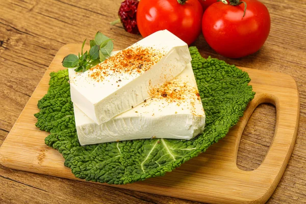 Greek Feta Soft Cheese Salad Stock Photo