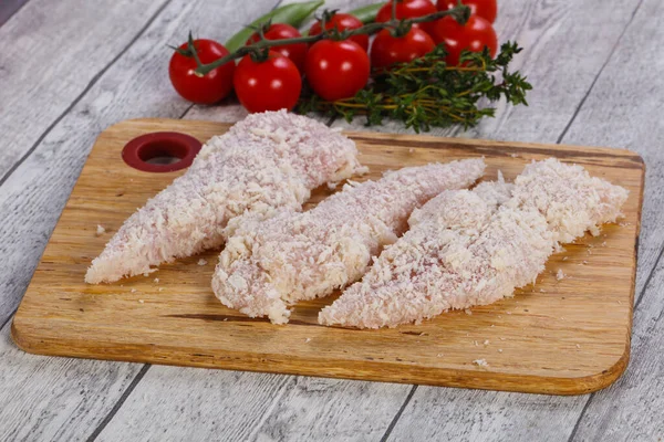 Raw Chicken Cutlet Ready Cooking — Stock Photo, Image