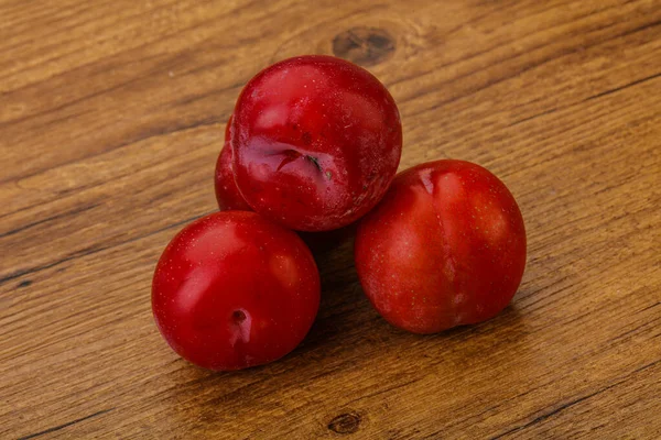 Mogen Söt Välsmakande Röd Plommongryta — Stockfoto