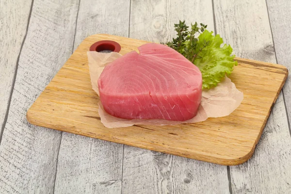 Raw Tuna Steak Ready Cooking — Stock Photo, Image