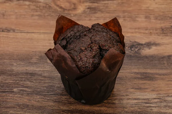 Leckere Süße Schokolade Muffin Snack Bäckerei — Stockfoto