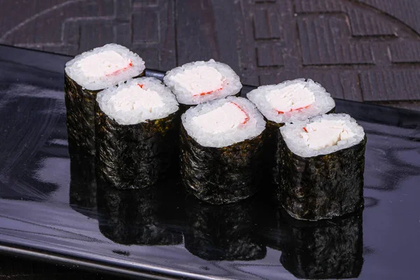 Japanse Roll Maki Met Krab Vlees — Stockfoto