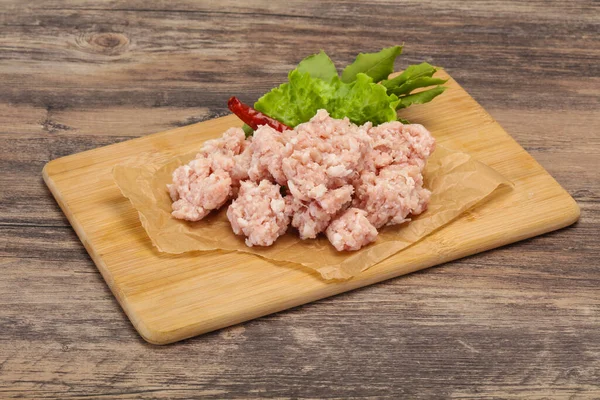 Hausgemachtes Schweinehackfleisch Zum Kochen Bereit — Stockfoto