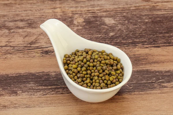 Vegetarian Cuisine Dry Green Lentil Cooking — Stock Photo, Image