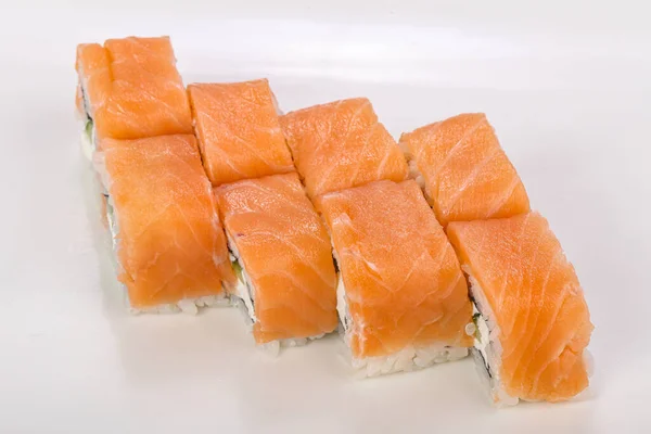 日本菜费城卷鲑鱼和奶酪 — 图库照片