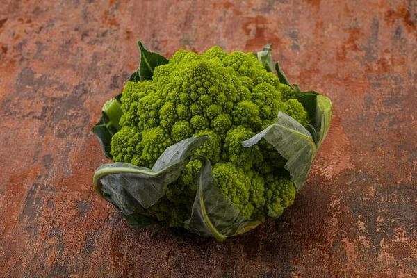 Chutné Vegan Organické Potraviny Romanesco Zelí — Stock fotografie