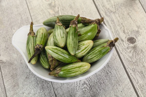 Green Asian Eggplant Bowl — Stock Photo, Image