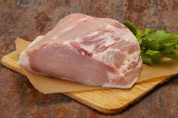 Raw Pork Meat Piece Ready Cooking — Stock Photo, Image