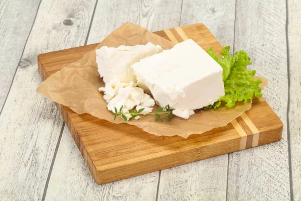 Brânză Moale Tradițională Greacă Feta Farfurie — Fotografie, imagine de stoc