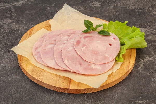 Aufgeschnittener Schweinefleisch Snack Über Bord — Stockfoto