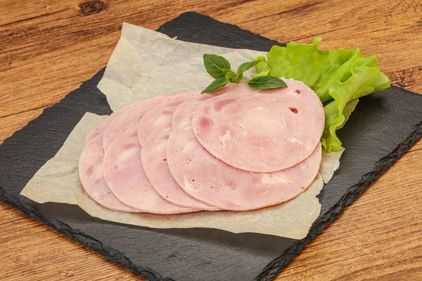 Aufgeschnittener Schweinefleisch Snack Über Bord — Stockfoto