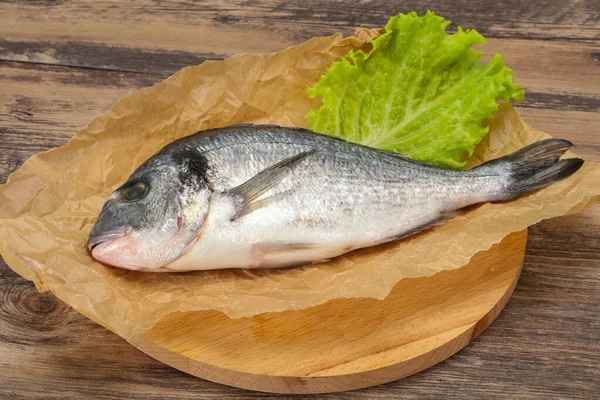 Peixe Dorada Cru Pronto Para Cozinhar — Fotografia de Stock