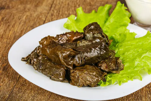 Cucina Tradizionale Turca Dolma All Uva Con Carne — Foto Stock