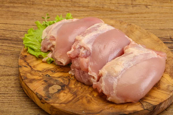 Сырая Курица Костей Кожи Ноги Приготовления Пищи — стоковое фото