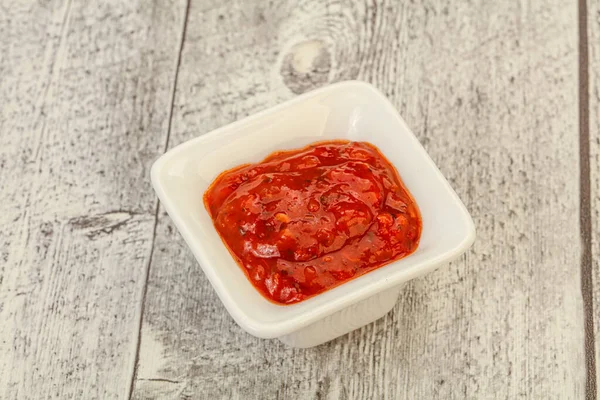 Salsa Picante Picante Tomate Bowl —  Fotos de Stock