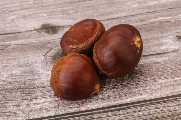 Biologische Natuurlijke Zoete Rauwe Kastanjehoop — Stockfoto