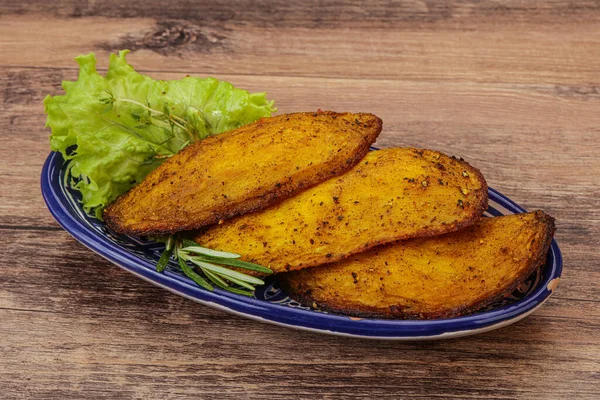 Baked Potato Herbs Spices Served Rosemary — Stock Photo, Image