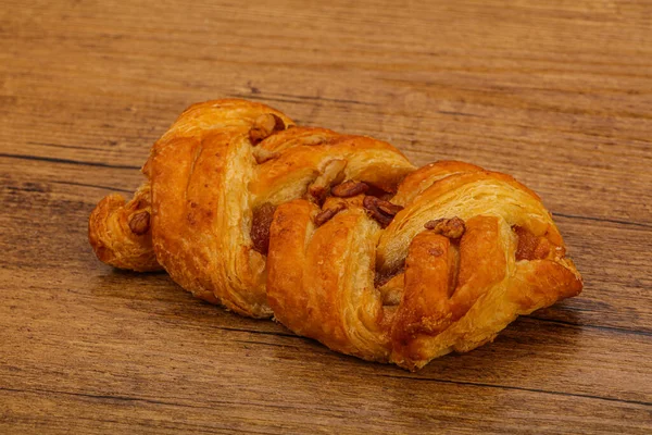 Pecan Nut Sweet Pie Dessert Bakery — Stock Photo, Image