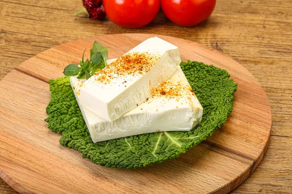 Queijo Macio Feta Grego Salada — Fotografia de Stock