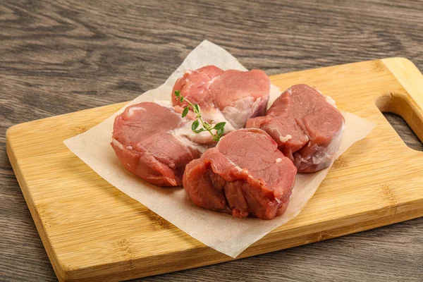 Raw Pork Tenderloin Fillet Cooking — Stock Photo, Image