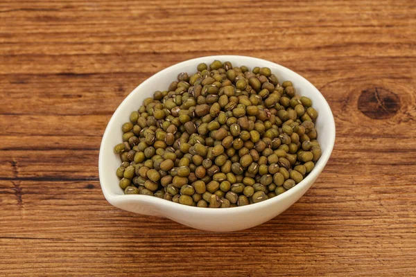 Vegetarian Cuisine Dry Green Lentil Cooking — Stock Photo, Image