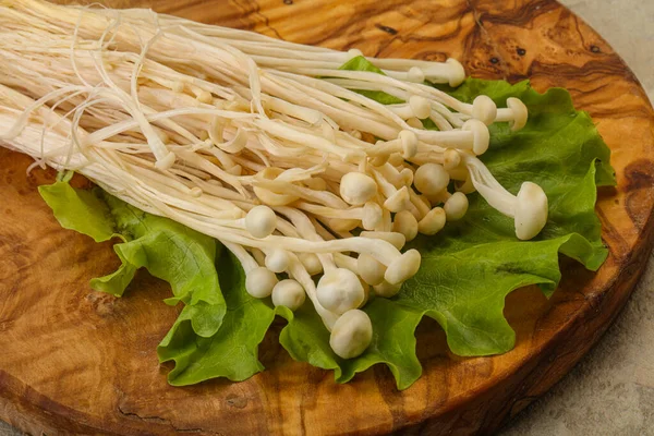 Nyers Japán Enoki Gomba Főzéshez — Stock Fotó