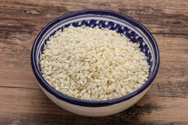 Arroz Arborio Italiano Cru Para Risotto — Fotografia de Stock