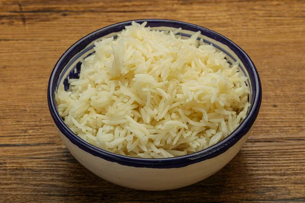 Gestoomde Indiase Basmati Rijst Kom — Stockfoto