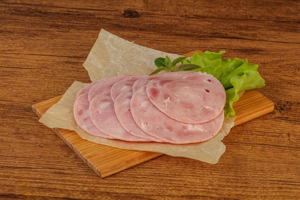 Slised Ham Pork Snack Board — Stock Photo, Image