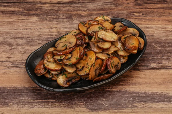 Roasted Champignon Herbs Spices Bowl — Stock Photo, Image